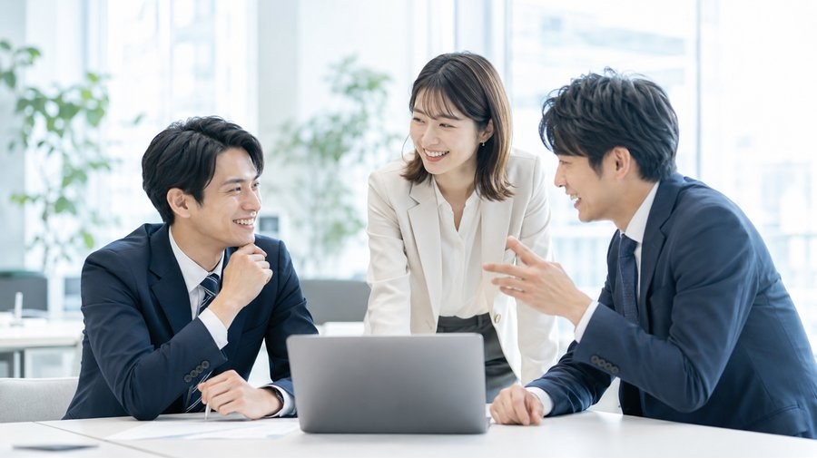 マーケティングチームの打ち合わせ