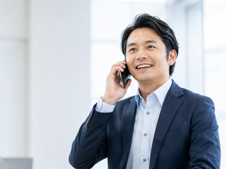 リストを活用して電話でアプローチする営業担当者